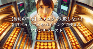 【厨房の革命】スチコンで失敗しない！朝食ビュッフェやバイキングで使えるフレンチトースト