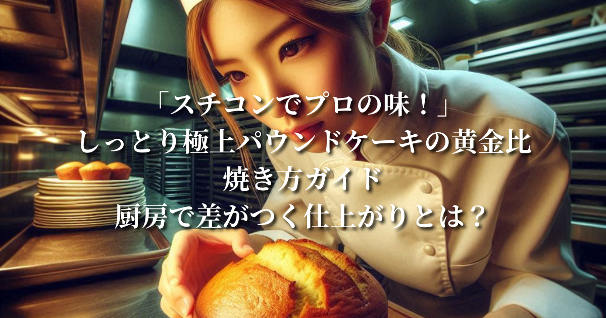 「スチコンでプロの味！」しっとり極上パウンドケーキの黄金比＆焼き方ガイド：厨房で差がつく仕上がりとは？