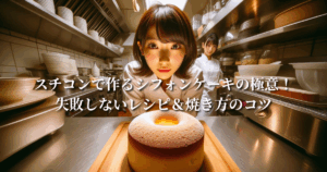 スチコンで作るシフォンケーキの極意！失敗しないレシピ＆焼き方のコツ